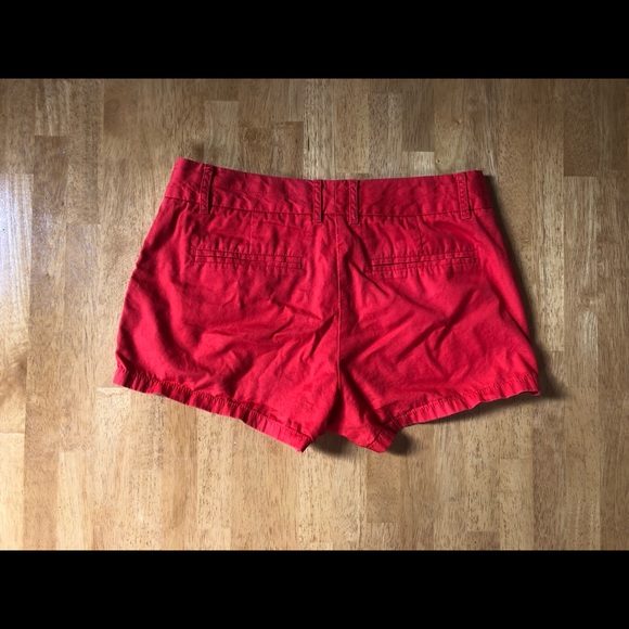 J. Crew women’s 3” Chino Shorts Red Size 4 - Picture 2 of 5